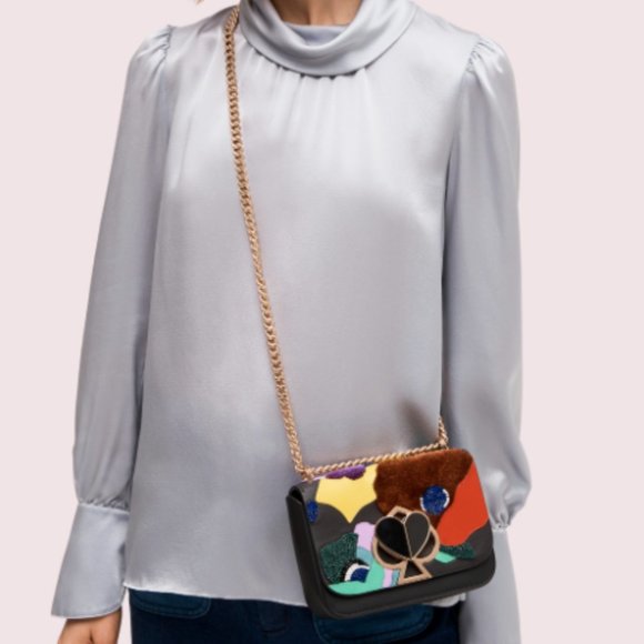 NWT KATE SPADE nicola beaded intarsia twistlock - Picture 12 of 13